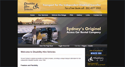 Desktop Screenshot of disabilitycarhire.com.au